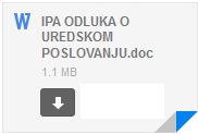 IPA ODLUKA O UREDSKOM POSLOVANJU