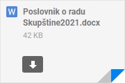 Poslovnik o radu Skupštine 2021