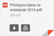 PRISTUPNA IZJAVA ZA UCLANJENJE - 2016